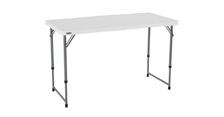 Lifetime 4′ Fold-In-Half Adjustable Table – Just $26.90!