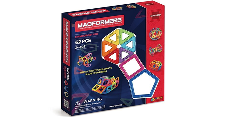 Magformers 62-Piece Magnetic Construction Set – Just $39.99!