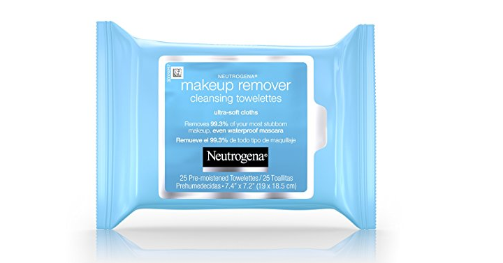 WOW! Neutrogena Makeup Removing Wipes, 25 Count, 6-Pack – Just $19.78!