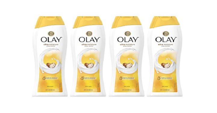 Olay Ultra Moisture Shea Butter Body Wash, 22 oz, (4 Count) Only $10.17 Shipped! (Prime Members Only)