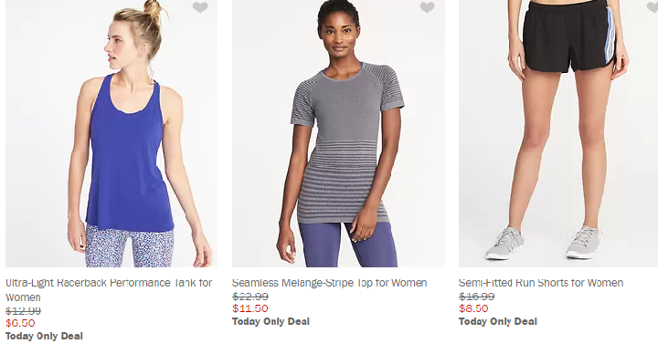 Old Navy: Take 50% off ALL Active Wear for the Entire Family! Prices Start at Only $6.50!