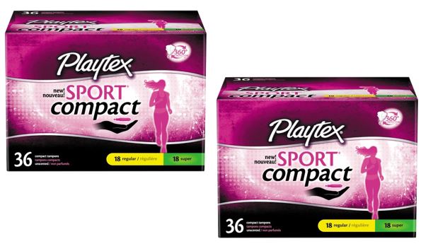 Playtex Sport Compact Tampons Only $3.10 After Coupon and ECB! Playtex Sport Compact Tampons Only $3.10 After Coupon and ECB!