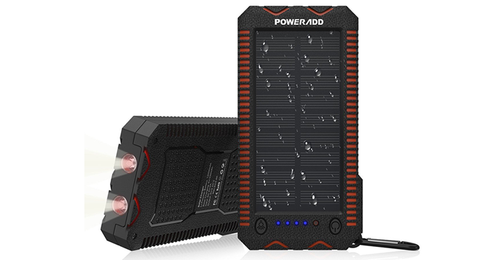 Portable Solar Panel Power Bank – Just $17.98!