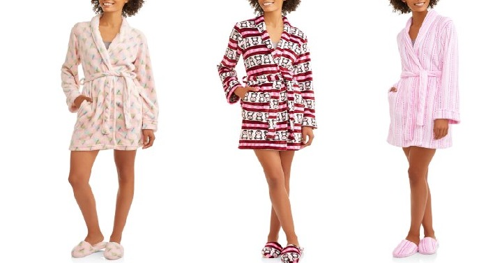 Body Candy Plush Sleepwear Robe & Slipper Sets Only $6.00! (Reg. $19.98)