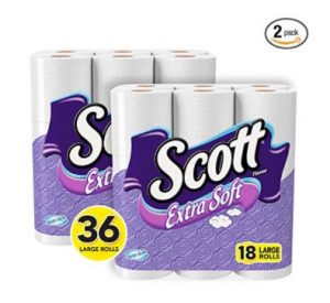 Scott Extra Soft Toilet Paper, Large Roll, 18 Count (Pack of 2) – Just $0.14 per Single Roll