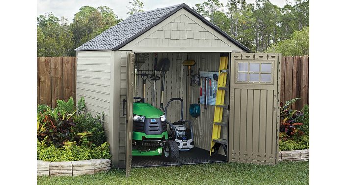 Rubbermaid 7′ x 7′ Outdoor Resin Storage Shed Only $599.99! (Reg $899.99)