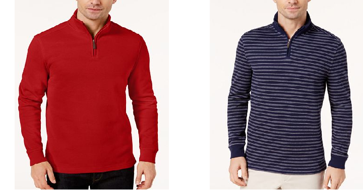 Men’s Quarter-Zip Ribbed Cotton Sweaters Only $7.96! (Reg. $55)