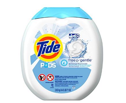 Tide PODS Free & Gentle HE Turbo Laundry Detergent Pacs 81-Load Tub – Only $15.99!