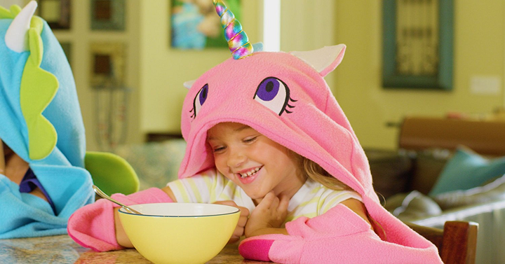 Snuggle Unicorn Hooded Blanket with Sleeves Only $19.99!