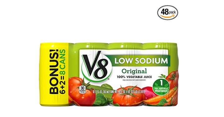 V8 100% Vegetable Juice (Pack of 48) Only $14.23 Shipped!