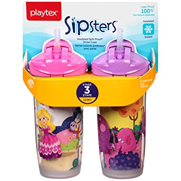 Playtex Playtime Insulator Straw Cup (9oz) 2 Count Only $4.00!