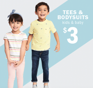 WOW! Kids Tee’s & Baby Bodysuits Just $3.00 At Old Navy Today Only!