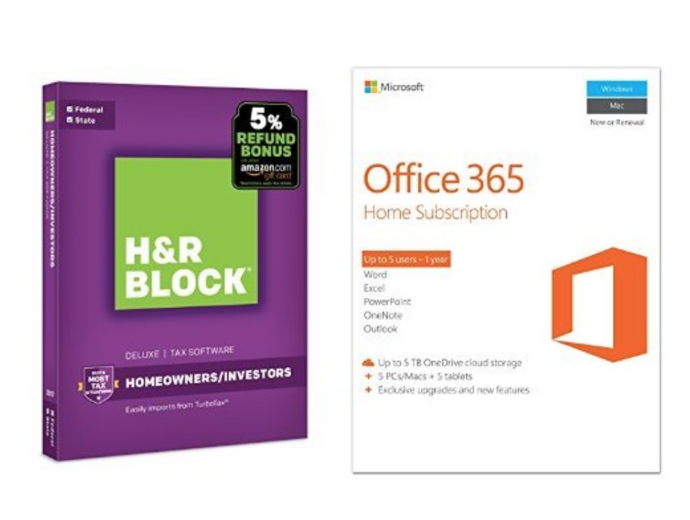 H&R Block Tax Software Deluxe + State 2017 with Microsoft Office $89.99 Today Only!