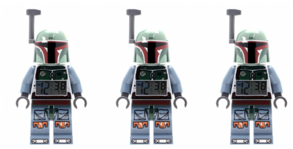 LEGO Star Wars Boba Fett Kids Minifigure Light Up Alarm Clock $18.43!