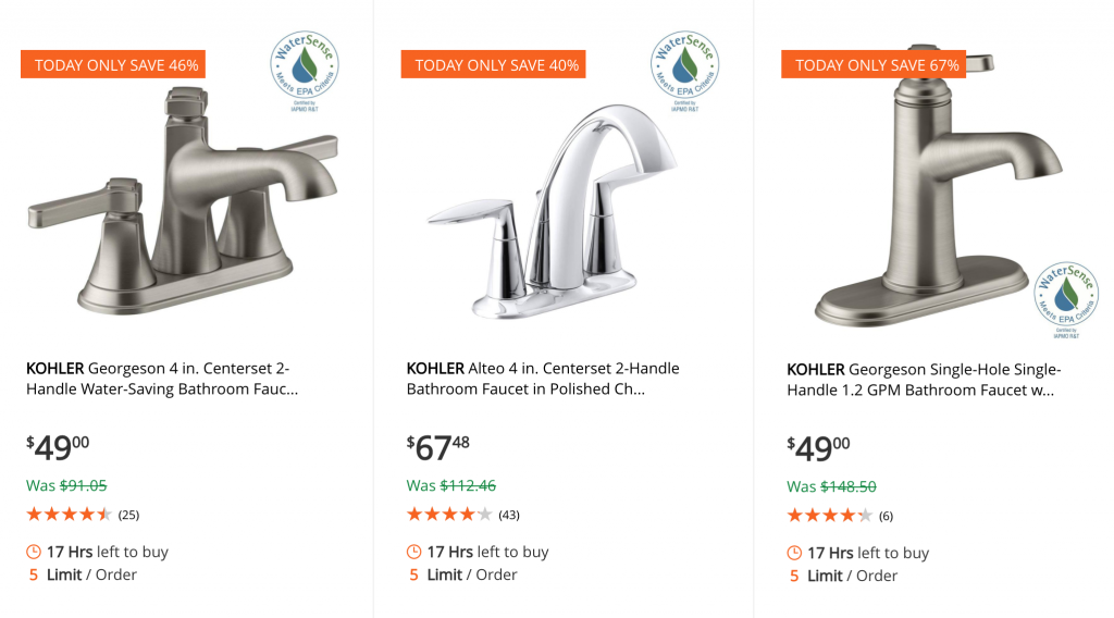 Save Up To 50% Off Select Kohler Bathroom Products At Home Depot Today Only!
