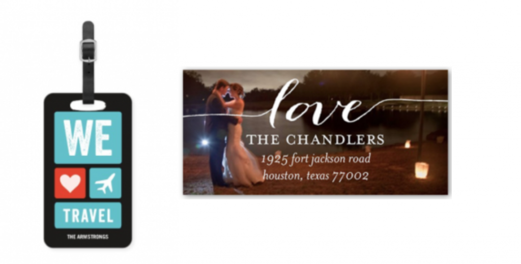 FREE Gifts From Shutterfly! Choose From 4 Luggage Tags, 4 Address Labels, or 4 8×10 Art Prints!