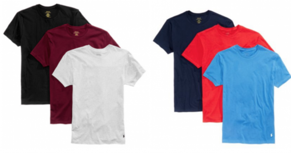 Polo Ralph Lauren Men’s Cotton Crew T-Shirts 3-Pack Just $23.70!
