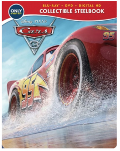 Cars 3 SteelBook Blu-Ray/DVD/Digital Best Buy Exclusive Just $19.99 Today Only!