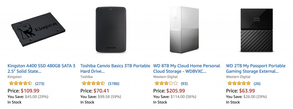 Save On Electronic Storage Devices Today Only On Amazon!