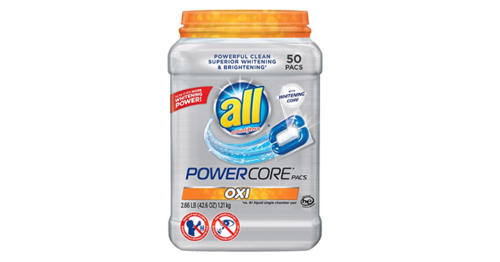 all Powercore Pacs Laundry Detergent with OXI, Tub, 50 Count – Just $8.52 or less!