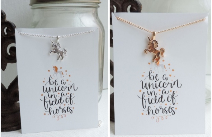 Be A Unicorn Inspirational Necklace & Card – Only $7.99 Shipped! Great Easter Basket Filler!