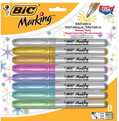 BIC Marking Permanent Marker, Metallic, Fine Point, Assorted Colors, 8-Count – Only $6.29!