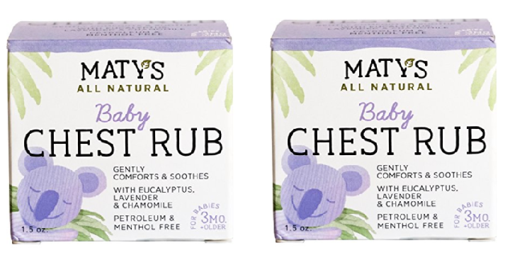 Maty’s All Natural Baby Chest Rub Only $2.94 Shipped! Great Reviews!