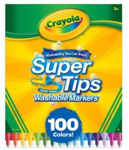 Crayola Super Tips Washable Markers, 100 Count, Bulk, Easter Gifts for Kids $11.67