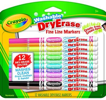 Crayola Washable Dry-Erase Markers, 12 Count – Only $4.41! *Add-On Item*