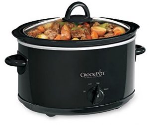 Crock-Pot 4-Quart Manual Slow Cooker, Black $16.88