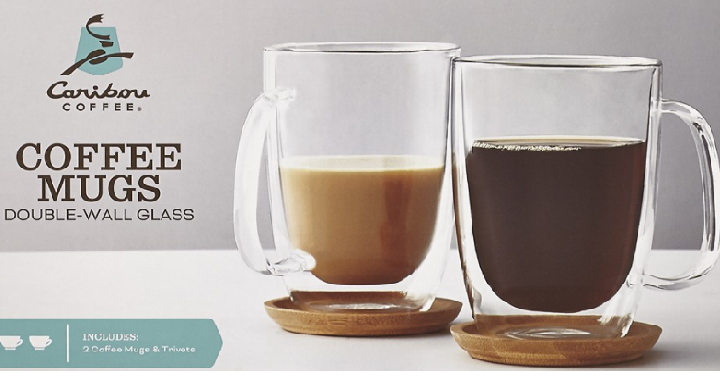 Caribou Coffee Double-Wall Coffee Mugs (2-Pack) Only $9.99! (Reg. $19.99) Today Only!