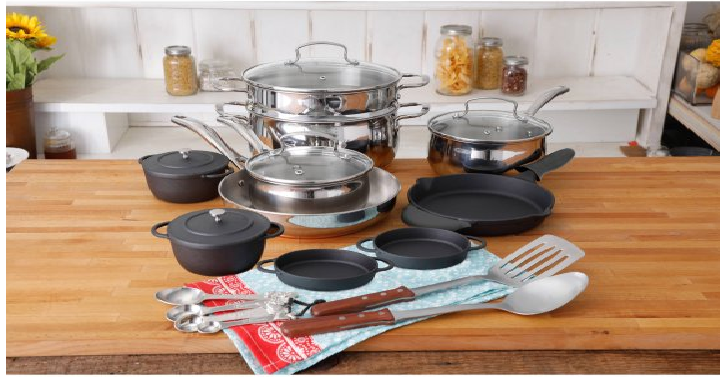 The Pioneer Woman Copper Charm 23-Piece Cookware Combo Set Only $98 Shipped! (Reg. $199)