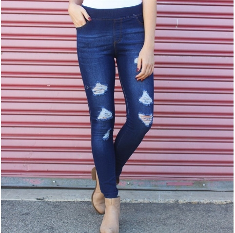 Distressed Jeggings – Only $18.99!