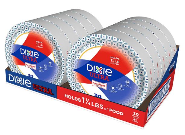 Dixie Ultra Paper Plates, 300 Count (10 Packs of 30 Plates) – Only $23.68!