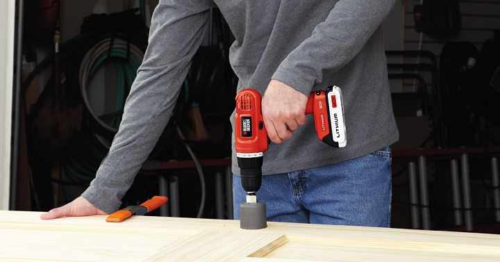 Black+Decker Lithium Ion Cordless Drill with 2 Batteries Only $39.97!