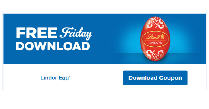 FREE Lindt Lindor Milk Egg! Download Coupon Today, March 2nd Only!