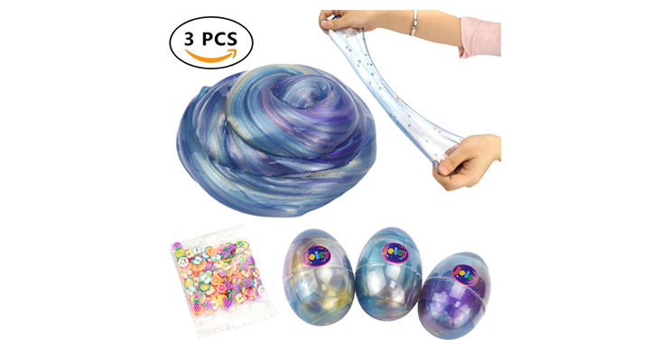 Colorful Fluffy Slime Eggs – 3 pack – Just $9.99!