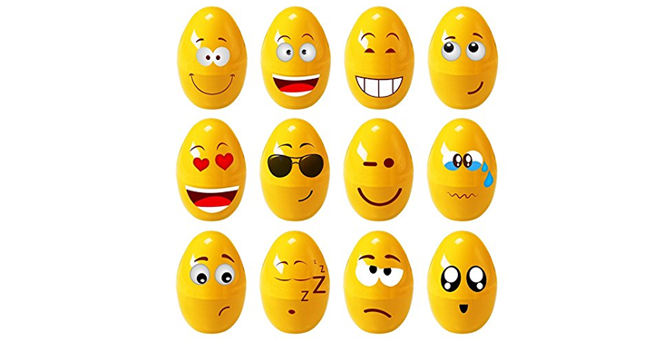 12 Large 5.5″ Emoji Easter Eggs – Just $14.99!