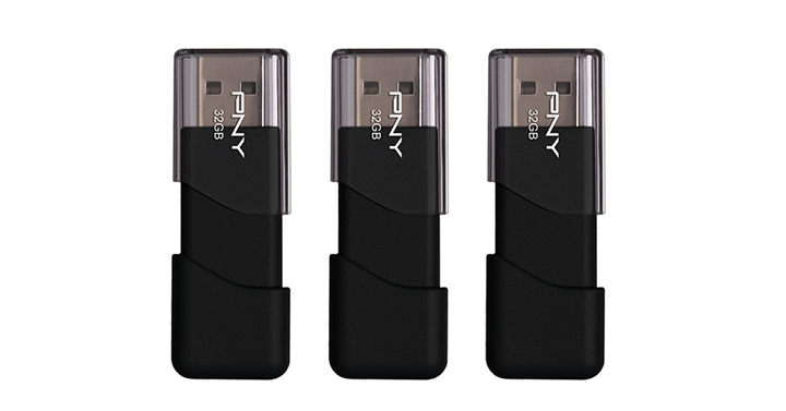 PNY Attache USB 2.0 Flash Drive, 32GB, 3pack – Just $19.99!