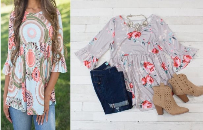 Floral Baby Doll Tops – Only $14.99!