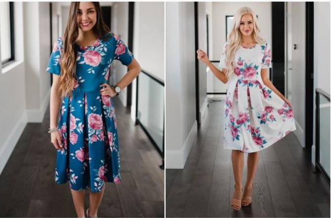 Floral Pleated Dresses – Only $26.99!