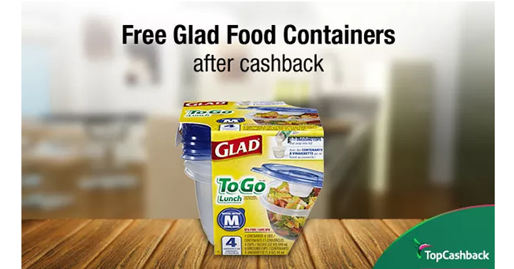 Awesome Freebie! Get FREE Glad Food Containers from TopCashBack!