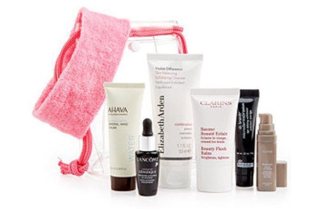 8 Piece Spa Skincare Gift Set With Lancome, Clarins, and MORE Just $11.99!