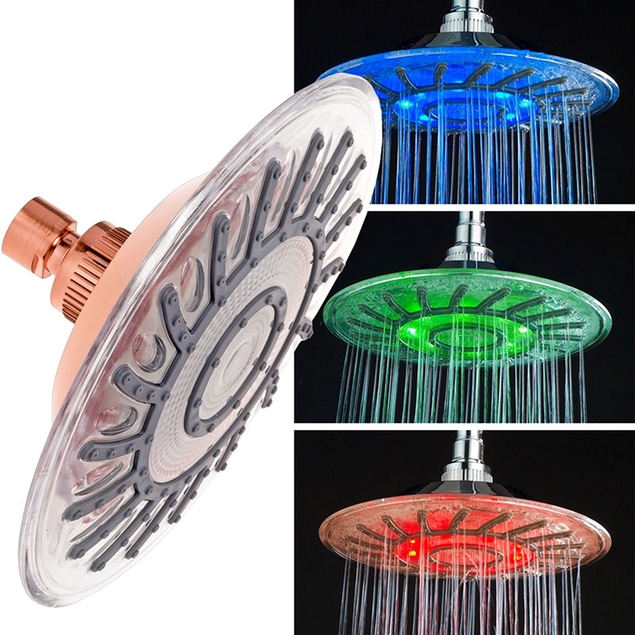 Coby LED Color Changing Spa 8″ Rain Showerhead—$14.99!