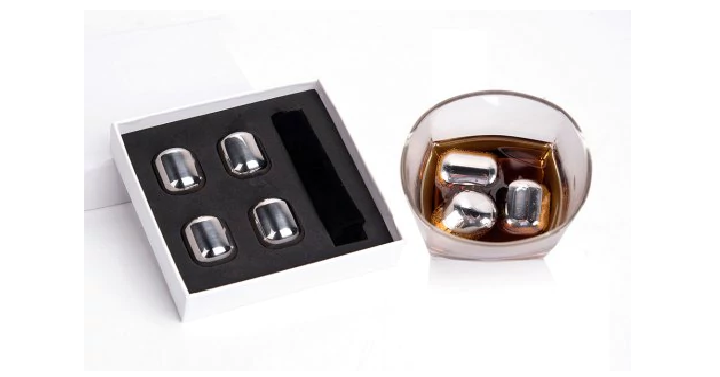 Stainless Steel Chilling Stone Oval Ice Cubes (4 Piece) Only $4.49 Shipped!