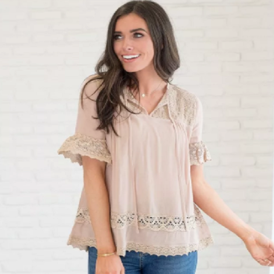 Jane: Lace Boho Top Only $24.99!