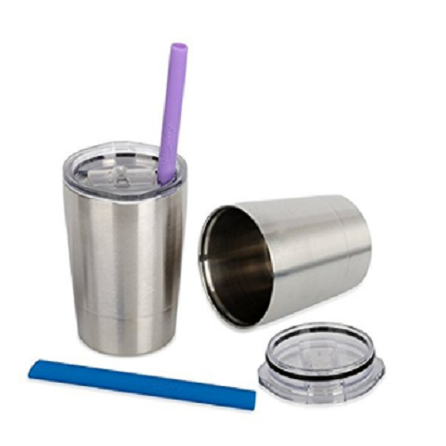 2 Pack Stainless Steel Cups with Lids and Straws Only $11.99 with code!