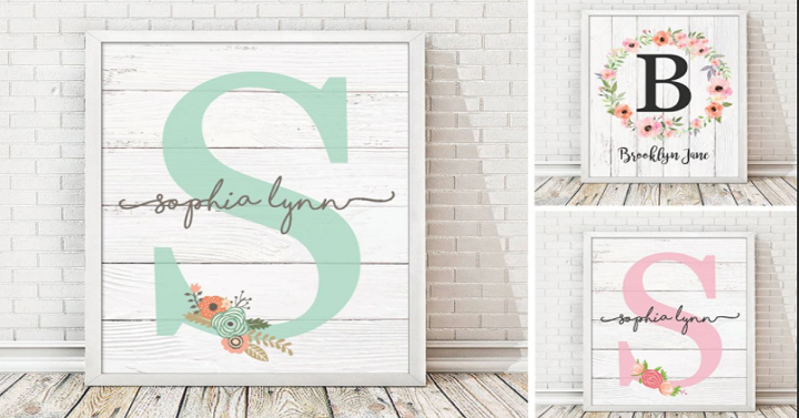 Floral Girls Monogram Prints – 8 Options! Only $5.99!