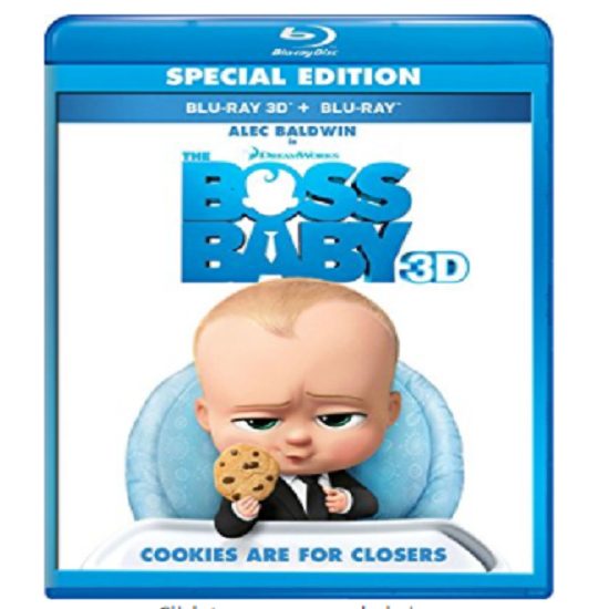 Boss Baby 3D Blu-Ray for Only $14.99!