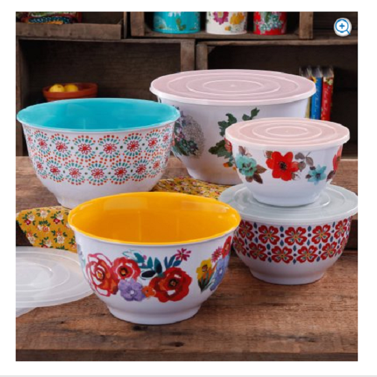 The Pioneer Woman Country Garden Nesting Mixing Bowl 10 Piece Set is Just $24.50! (Reg. $49)